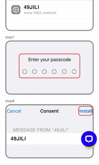 Step 4: Enter your phone passcode